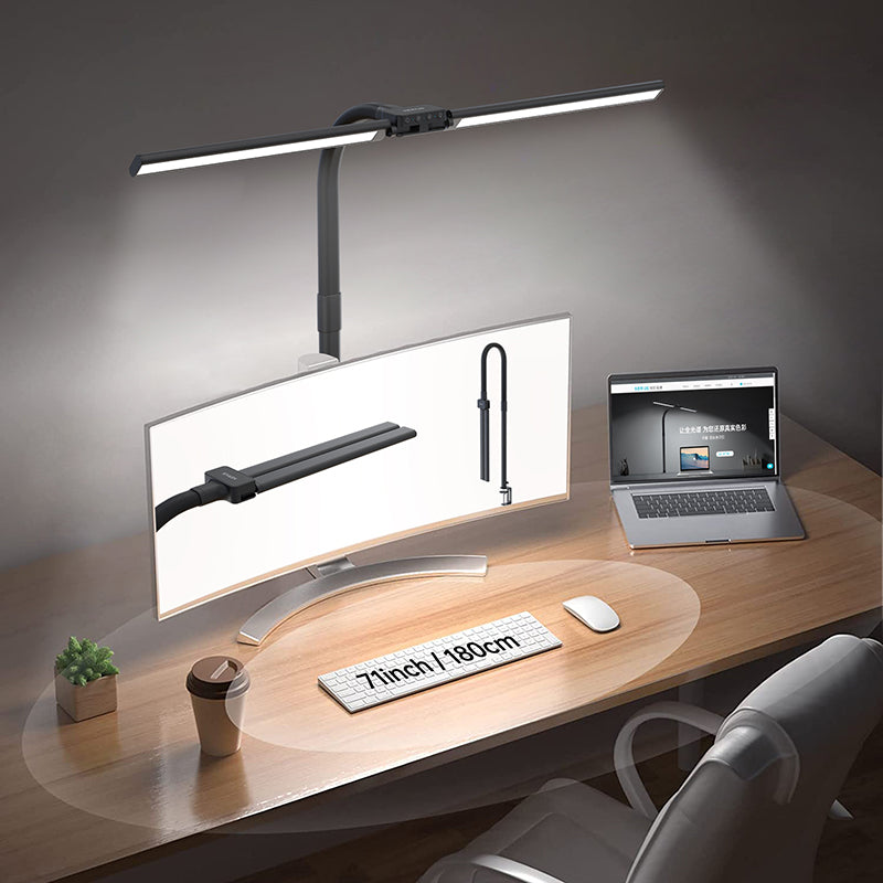 💡🔥 Dual Head LED Desk Lamp with USB Charger | 24W Ultra Bright⚡Remote Control🌟【Pro Study/Gaming Mode】Clamp & Gooseneck Adjustable - 10-Level Dimmable Office Lighting (Black) 💡🔥 Dual Head LED Desk Lamp with USB Charger | 24W Ultra Bright⚡Remote Control🌟【Pro Study/Gaming Mode】Clamp & Gooseneck Adjustable - 10-Level Dimmable Office Lighting (Black)